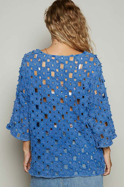 Distressed Pullover Top
