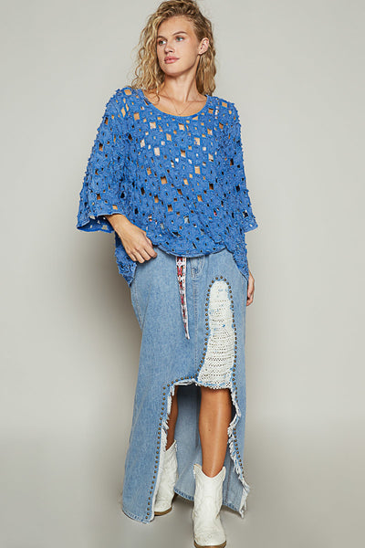 Distressed Pullover Top