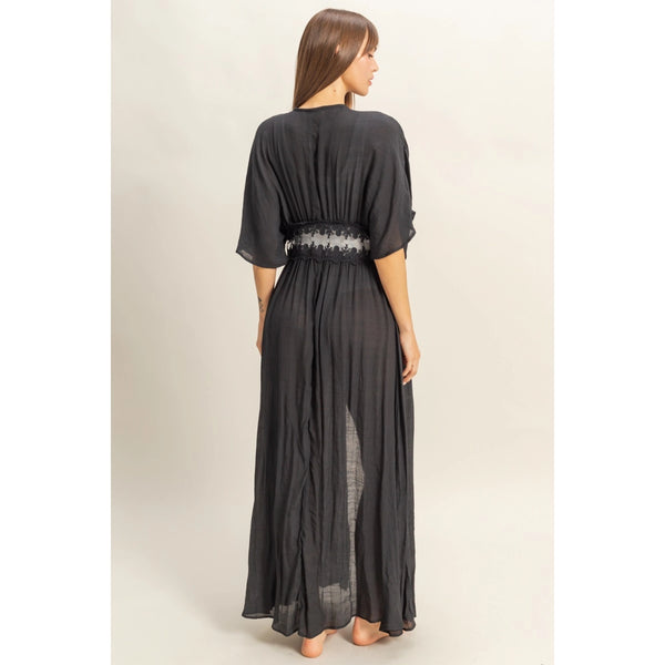 Long Tie Front Kimono