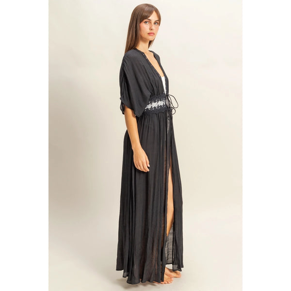 Long Tie Front Kimono