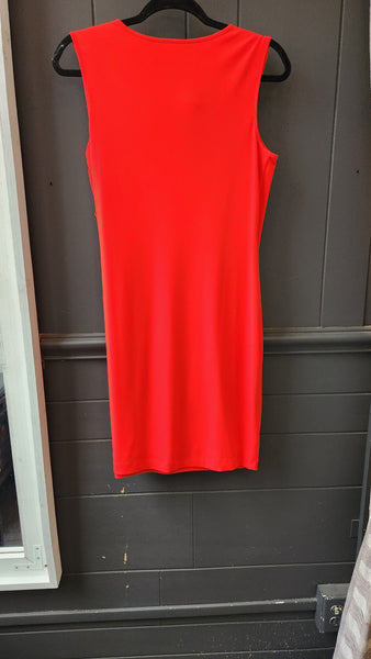 Calvin Klein Sleeveless Knit Red Dress