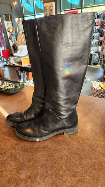 Diane von Furstenberg Women's Ainsley Tall Leather Riding Boots