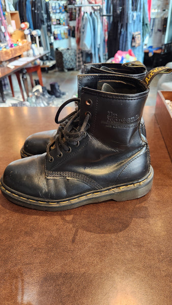 Dr. Marten Black Leather Air Wair Boots