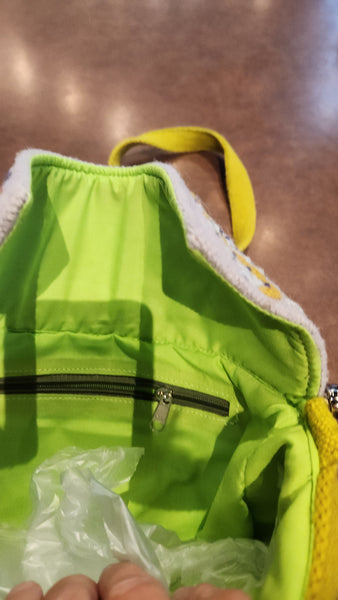 Beyond Threads Embroidered Green Gold Wool Purse