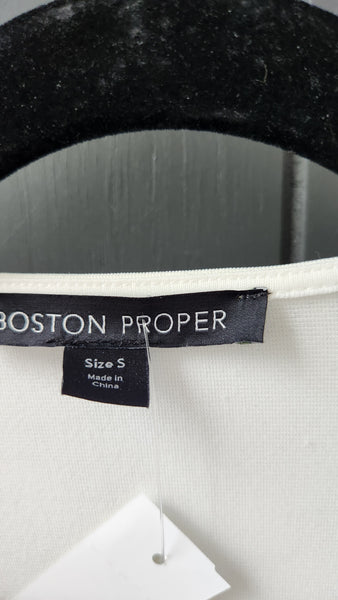 Boston Proper Cream Eyelet Jacket