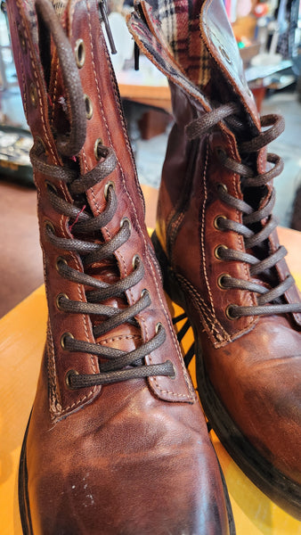 Miz Mooz Brown Leather High Ankle Boots