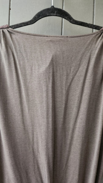 Max Mara Brown Sleeveless Drawstring Dress
