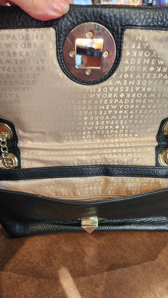 Kate Spade Black Quilted Leather Purse