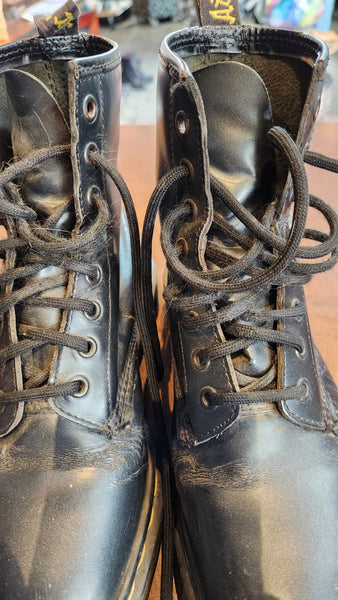 Dr. Marten Black Leather Air Wair Boots