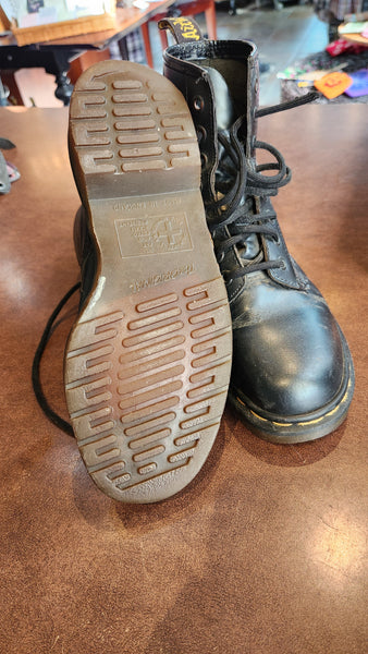 Dr. Marten Black Leather Air Wair Boots