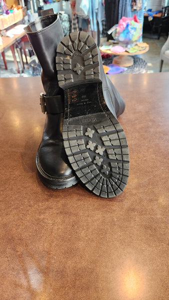 Rag & Bone Black Leather moto boots