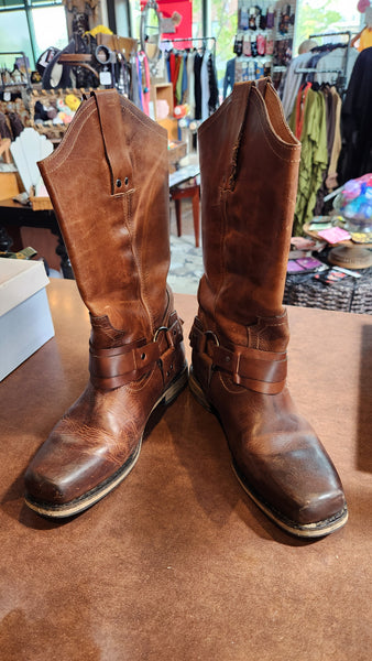 Eddie Bauer Brown Leather Cowboy Boots