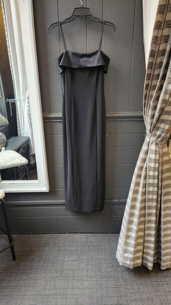 Alex Marie Strappy Black Column Gown