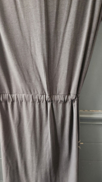 Max Mara Brown Sleeveless Drawstring Dress