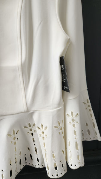 Boston Proper Cream Eyelet Jacket