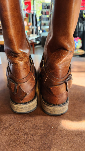 Eddie Bauer Brown Leather Cowboy Boots