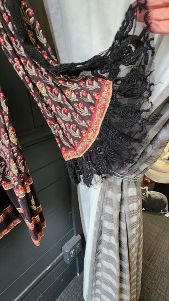 Free People Lace Trim Floral Smock top