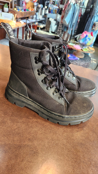 Dr. Marten Black Canvas Boots
