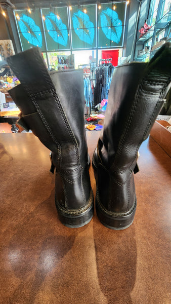 Rag & Bone Black Leather moto boots