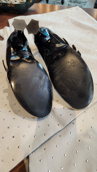 Fleuvog Black Leather Heeled Shoe