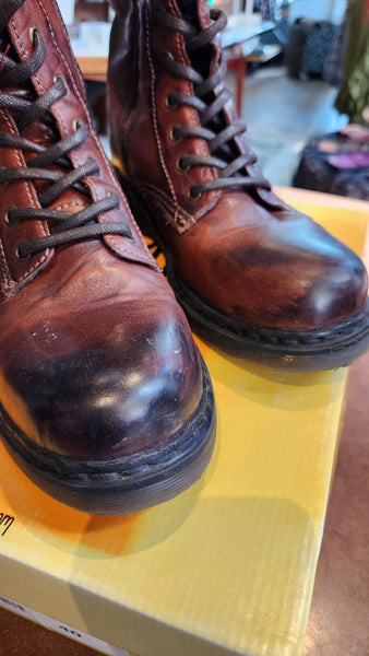 Miz Mooz Brown Leather High Ankle Boots