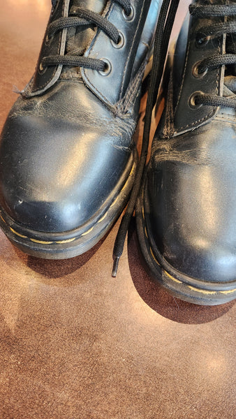 Dr. Marten Black Leather Air Wair Boots