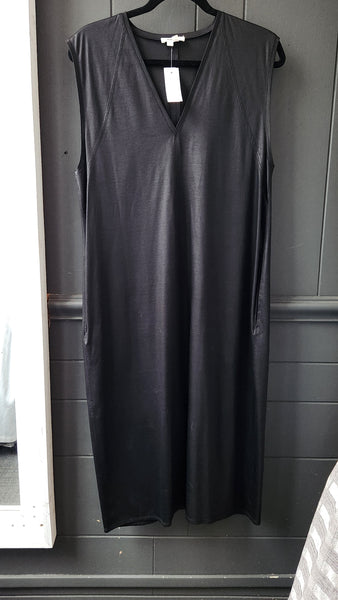 Helmet Lang Sleeveless Black cotton Dress