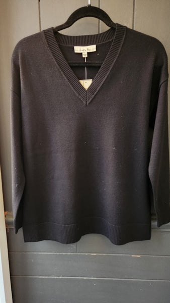 Jersey Stitch V-Neck Sweater