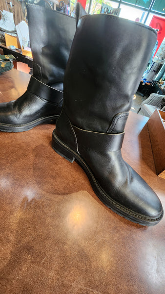 Rag & Bone Black Leather moto boots