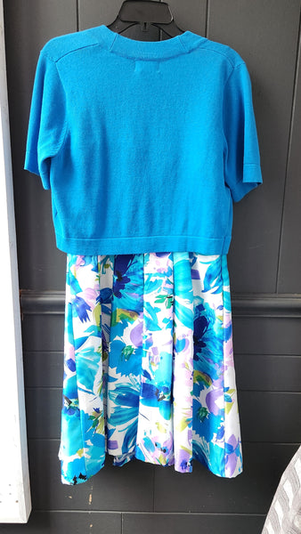 R&K 2 Piece Dress with Shrug Cardigan