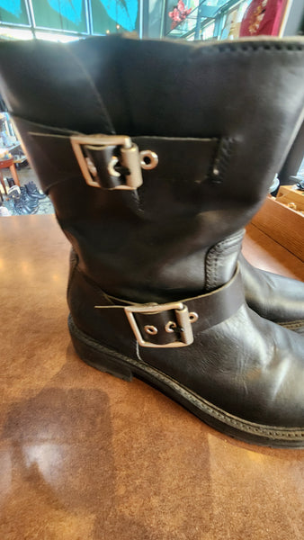 Rag & Bone Black Leather moto boots