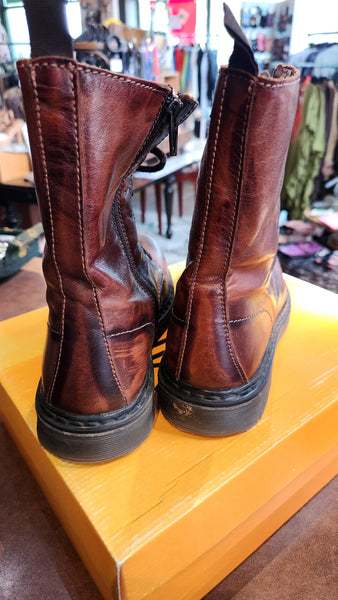 Miz Mooz Brown Leather High Ankle Boots