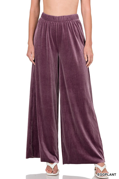 Velvet Wide Leg Pant