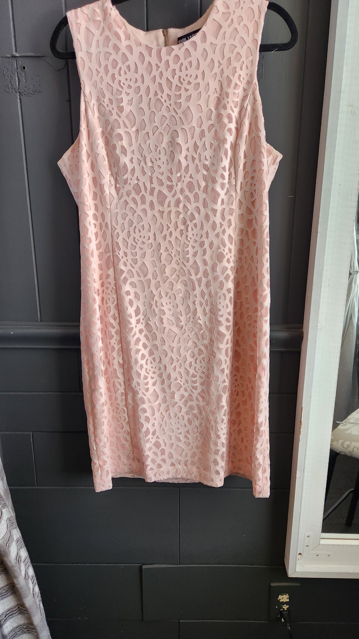 Karl Lagerfeld Pink Sleeveless Lace Dress Northside Cellar Karl Lagerfeld Pink Sleeveless Lace Dress Northside Cellar