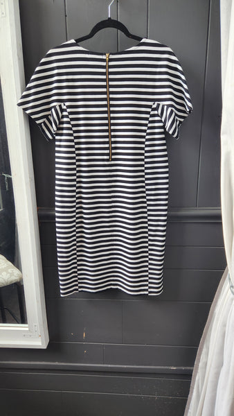 J Crew Short Sleeved Striped Dress