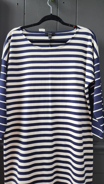 J Crew Long Sleeved Striped Dress