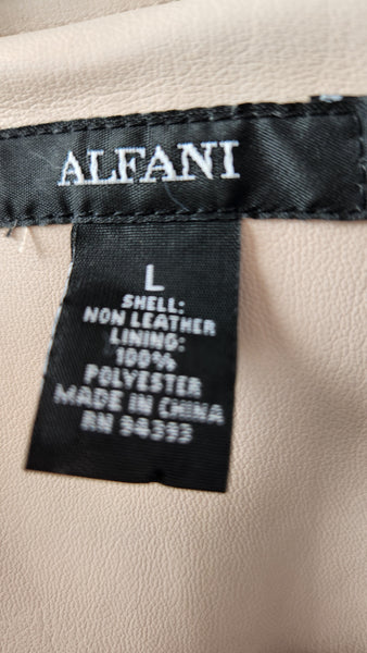 Alfani Blush Faux Leather Jacket