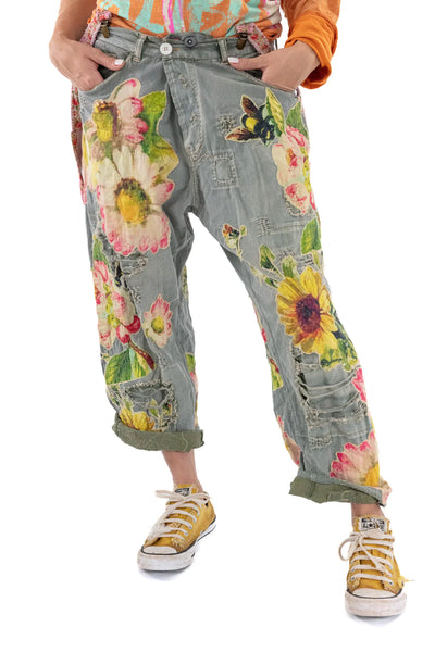 Magnolia Pearl Miner Denims with Sunflower
