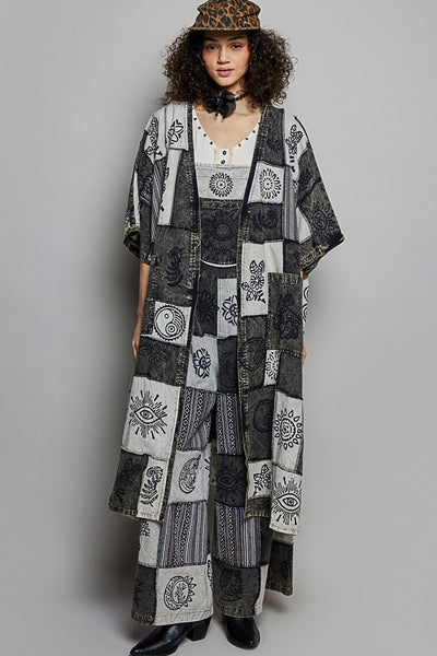 Cotton Patchwork Duster Kimono