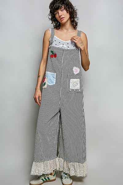 Stripe Overalls
