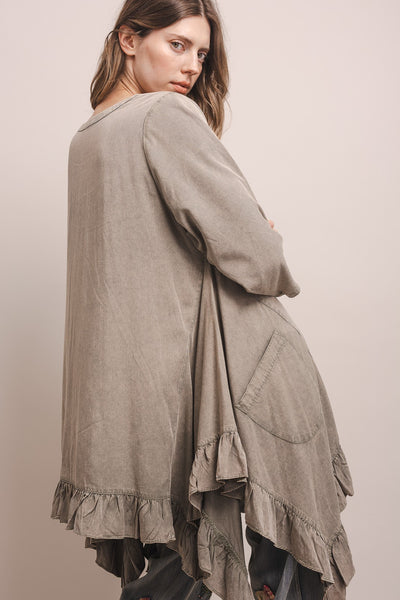 3/4 Sleeve High Low Tunic Top