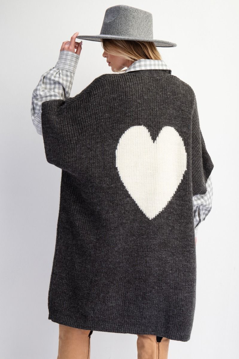 Heart Cardigan Sweater