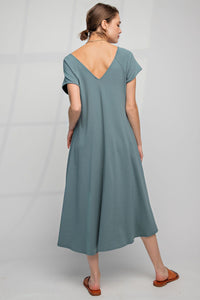 Short Sleeve Midi Dress