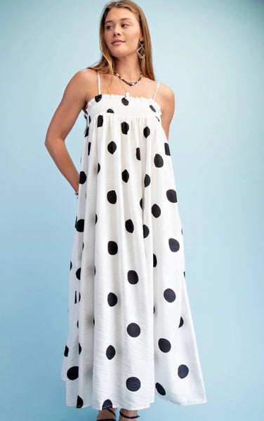 Polka Dot Strappy Dress