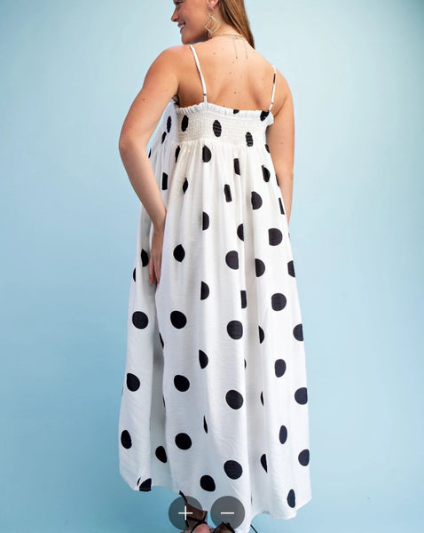 Polka Dot Strappy Dress