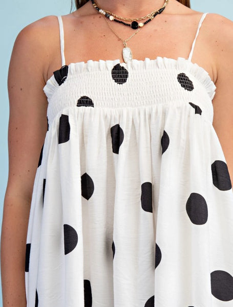 Polka Dot Strappy Dress