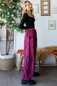 Mineral Wash Wide Leg Pants