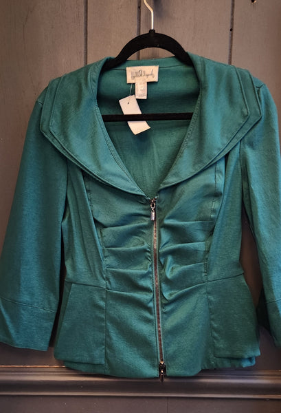 Jospeh Ribkoff Ruched Front Green Blazer