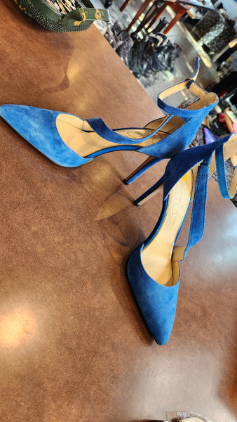 Jessica Simpson Blue Suede Heels