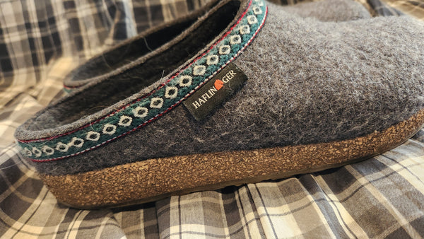 Haflinger Grey Wool Clog